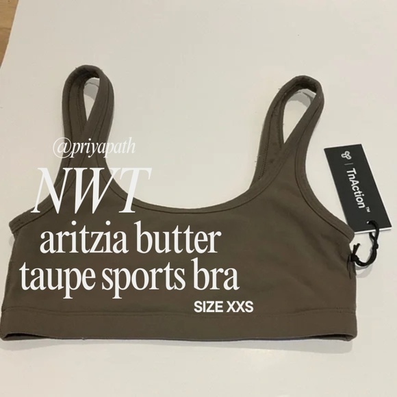 NWT Aritzia Taupe Sports Bra - Size XXS - Picture 1 of 1